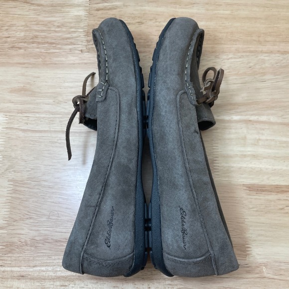 Eddie Bauer Women's Suede Moccasin Loafers Gray Slip On Shoes Size 7 - Picture 6 of 11